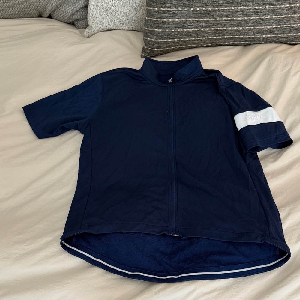 Rapha Men’s Dark Blue Cycling Jersey with matching cap